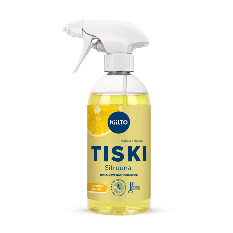 Kiilto biohajoava suihkutettava käsitiskiaine Sitruuna