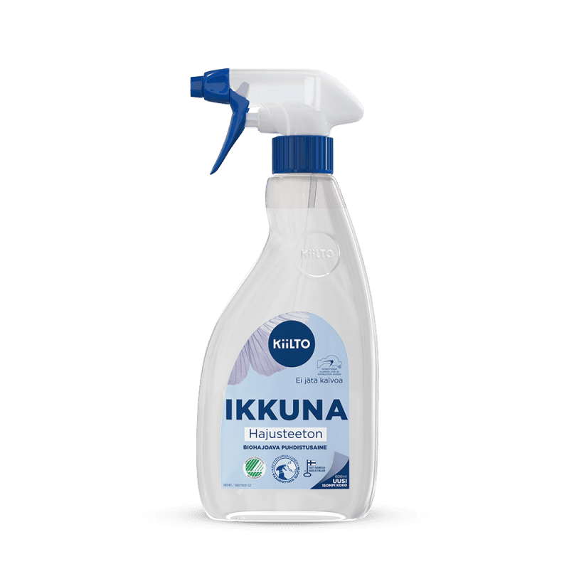 Kiilto Ikkuna biohajoava puhdistussuihke Hajusteeton